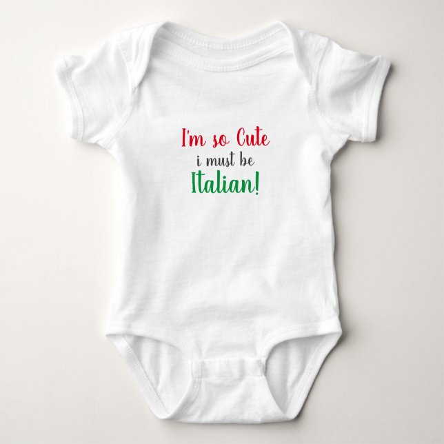 Niedliche italienische Babydusche Baby Strampler (Vorderseite)