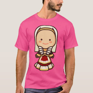 Niedliche italienische Frau aus Sardinien mit trad T-Shirt