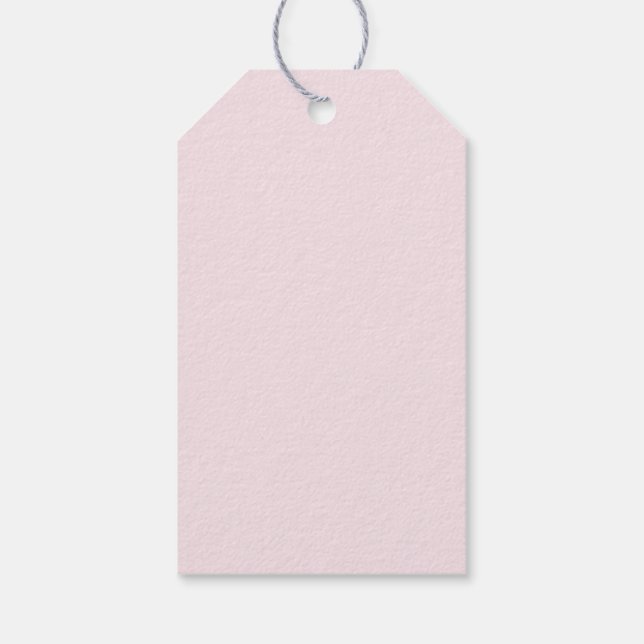Niedliche Ivory Pink-Geschenketiketten Geschenkanhänger (Rückseite)