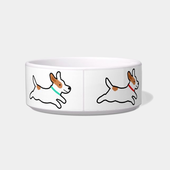 Niedliche Jack-Russell-Terrier - Spaß-Hundeteller Napf (Rückseite)