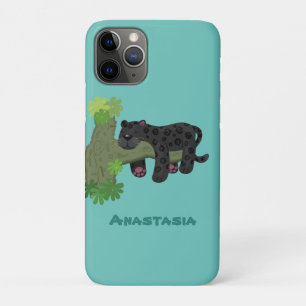 Niedliche Jaguar-Schwarzpanther-Katze-Cartoon-Abbi Case-Mate iPhone Hülle