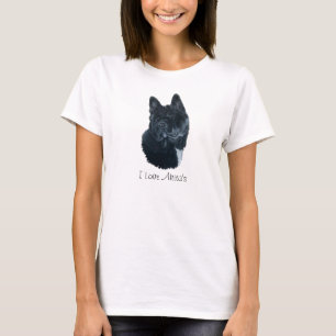 niedliche Japanerakita-Hundeporträt-Realistkunst T-Shirt