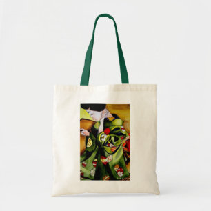 Niedliche japanische Geisha-Originalkunst Tragetasche