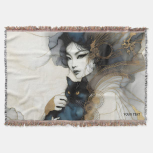 Niedliche japanische Girl Cat Decke