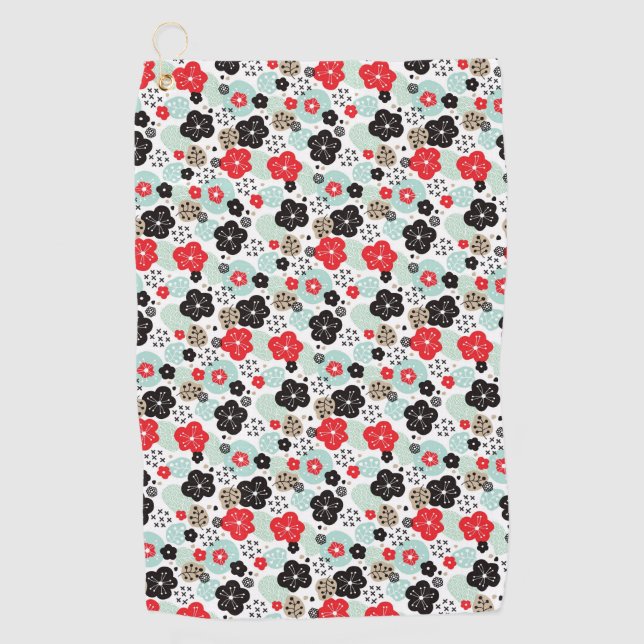 Niedliche japanische Muster Design Case-Mate iPhon Golfhandtuch (Vorderseite)