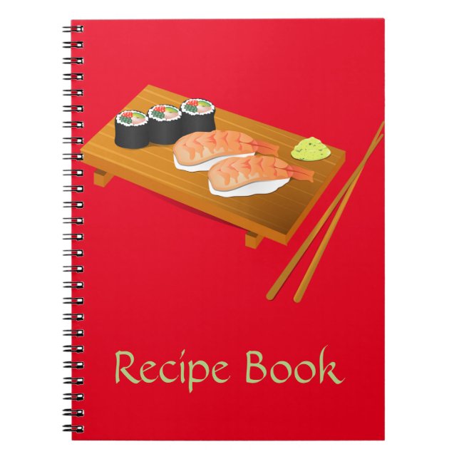 Niedliche japanische Nahrung der Sushi Notizblock (Vorderseite)
