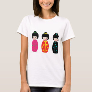 niedliche japanische Puppe entwarf T - Shirt für