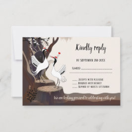 Niedliche japanische RSVP-Karte Einladung