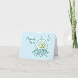 Niedliche Jellyfish Babydusche Kawaii Vielen Dank Dankeskarte