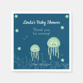 Niedliche Jellyfish Neutral-Personalisierte Babydu Serviette