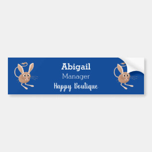 Niedliche Jerboa-Cartoon-Abbildung Autoaufkleber