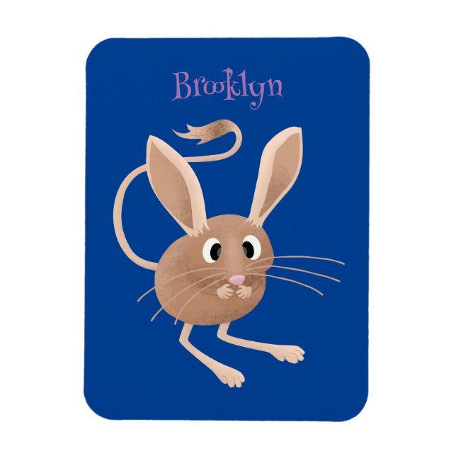 Niedliche Jerboa-Cartoon-Abbildung Magnet (Vertikal)