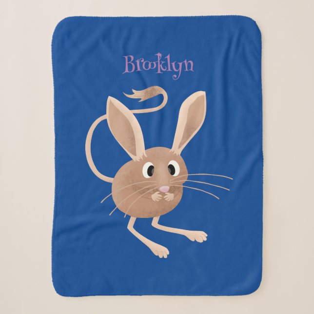 Niedliche Jerboa-Cartoon-Abbildung Sherpadecke (Vorderseite)