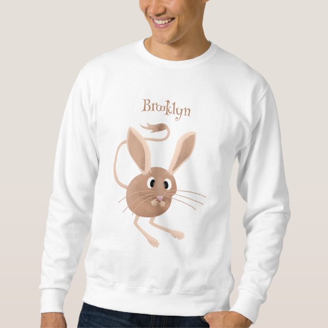 Niedliche Jerboa-Cartoon-Abbildung Sweatshirt (Vorderseite)