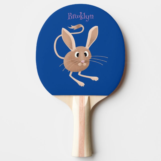 Niedliche Jerboa-Cartoon-Abbildung Tischtennis Schläger (Vorderseite)
