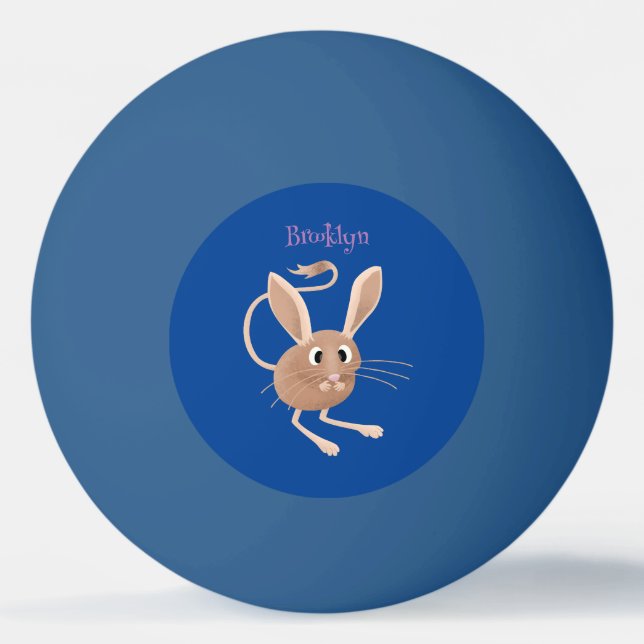 Niedliche Jerboa-Cartoon-Abbildung Tischtennisball (Vorderseite)