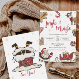Niedliche Jingle & Mingle Party Einladung