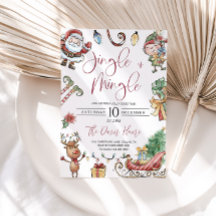 Niedliche Jingle und Mingle Weihnachts-Party Einla
