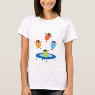 Niedliche Jumping Candy Boans mit Sonnenbrille T-Shirt