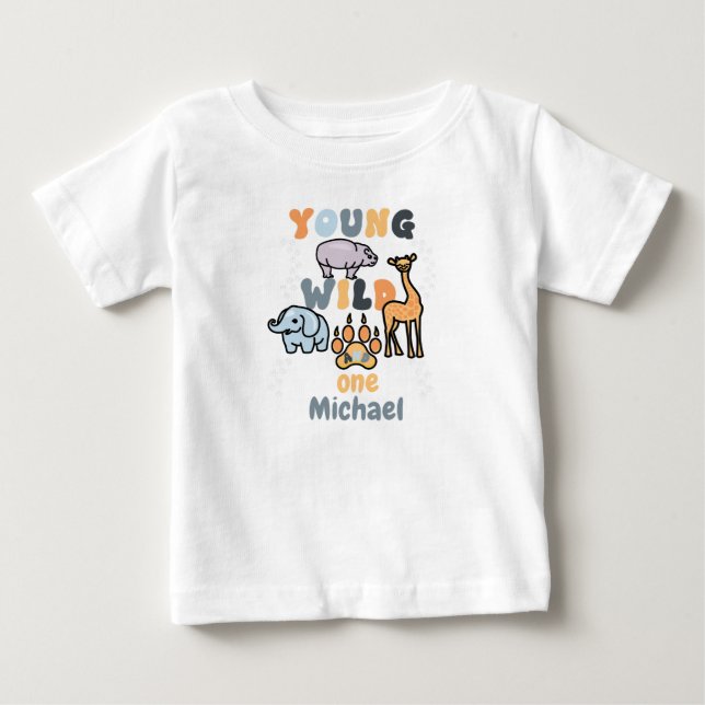 Niedliche junge Wildtiere Baby T-shirt (Vorderseite)