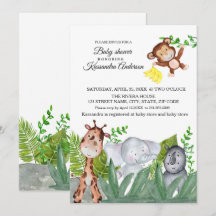 Niedliche Jungle Animal Baby Dusche