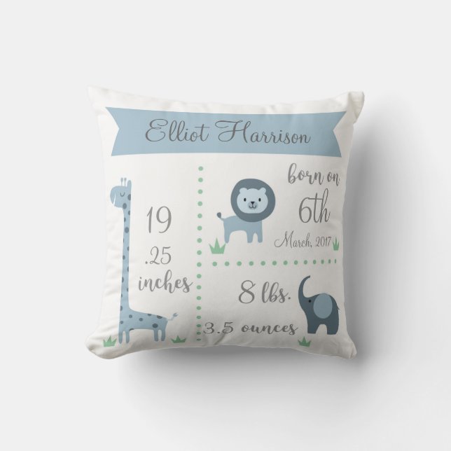 Niedliche Jungle Animals Baby Bouncement Pillow Kissen (Vorderseite)