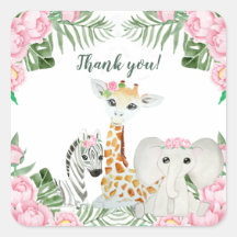 Niedliche Jungle Animals Baby Girl Duwer Gevor