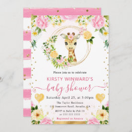 Niedliche Jungle Giraffe Kinderdusche Einladung