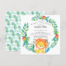 Niedliche Jungle Lion Babydusche