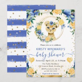 Niedliche Jungle-Löwendusche Einladung