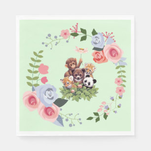 Niedliche Jungle Safari Animals Kinderdusche Serviette