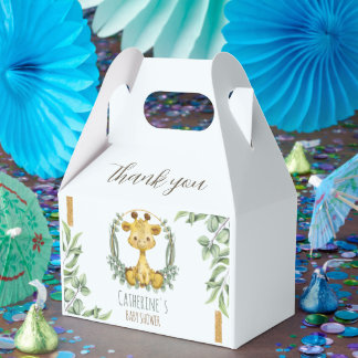 Niedliche Jungle Safari Giraffe Kinderdusche Danke Geschenkschachtel