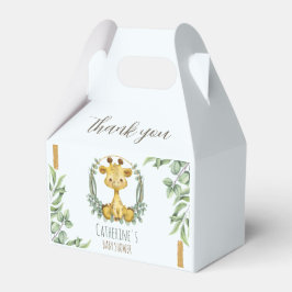 Niedliche Jungle Safari Giraffe Kinderdusche Danke Geschenkschachtel