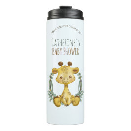 Niedliche Jungle Safari Giraffe Kinderdusche Danke Thermosbecher