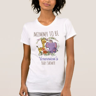 Niedliche Jungle Safari Tierbabydusche Mami zu sei T-Shirt