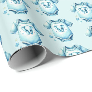 Niedliche Jungs Karosseriebar mit gekachelter Baby Geschenkpapier