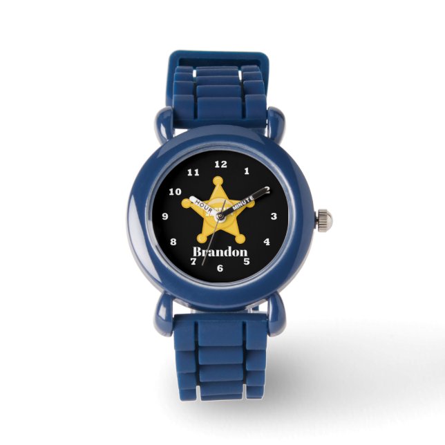 Niedliche Jungs Sheriff geben den Namen Armbanduhr (Vorderseite)