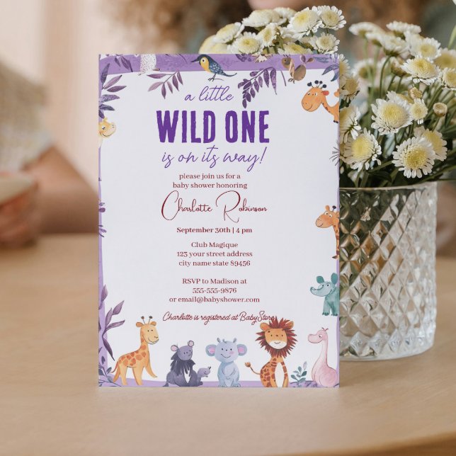 Niedliche Jungtiere Babydusche Einladung (Von Creator hochgeladen)