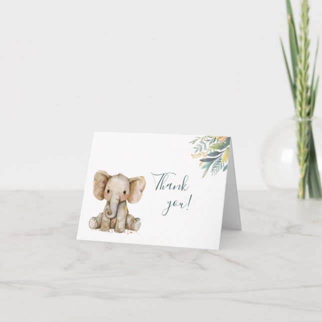 Niedliche Jungtiere Dankeskarte (Vorderseite)