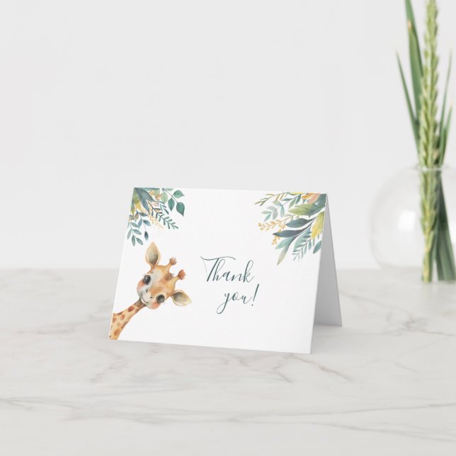 Niedliche Jungtiere Dankeskarte (Vorderseite)