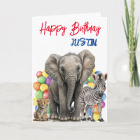 Niedliche Jungtiere Geburtstag Personalisiert