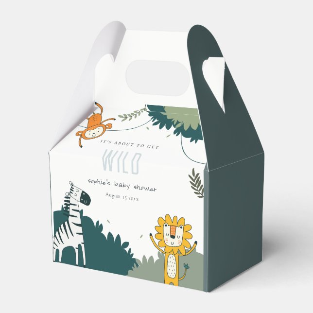 Niedliche Jungtiere Kinderdusche Geschenkschachtel (Vorderseite)