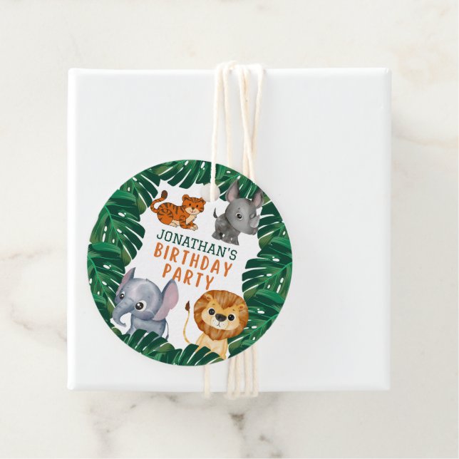 Niedliche Jungtierfeier Geschenkanhänger (Beispiel)