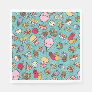 Niedliche Junk Food Serviette