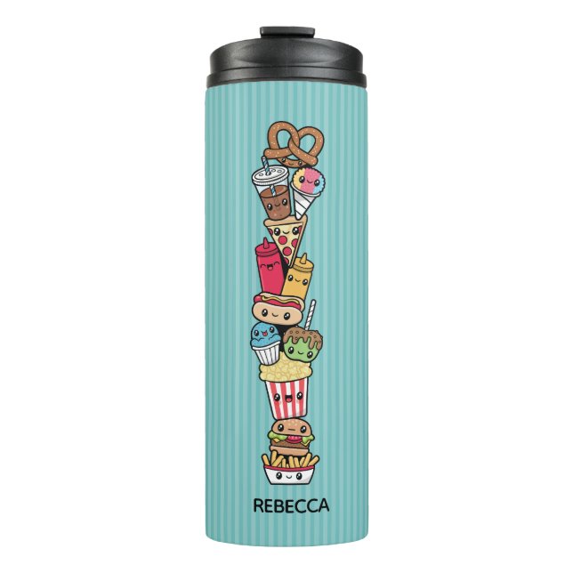 Niedliche Junk Food Thermosbecher (Vorderseite)