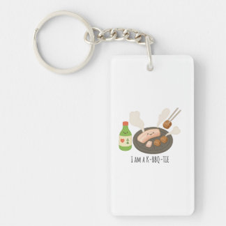 Niedliche K-GRILLEN und Soju Illustration - korean Schlüsselanhänger