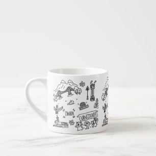 Niedliche Kaffee-Tasse Vancouvers Schwarzweiss Espressotasse