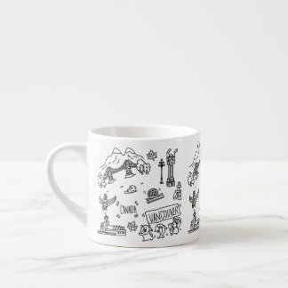 Niedliche Kaffee-Tasse Vancouvers Schwarzweiss Espressotasse