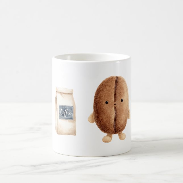 Niedliche Kaffeebohne Kaffeetasse (Mittel)