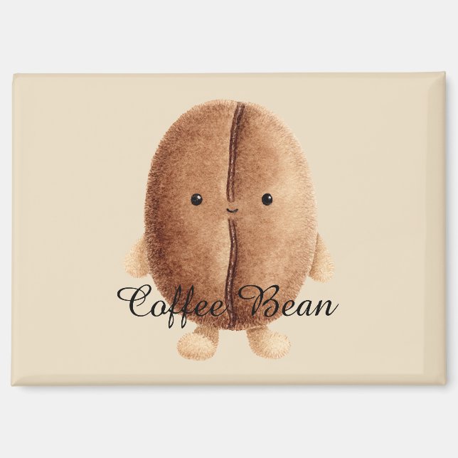 Niedliche Kaffeebohne Magnet (Vorderseite)